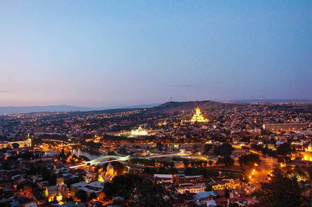 Tbilisi bei Sonnenuntergang
